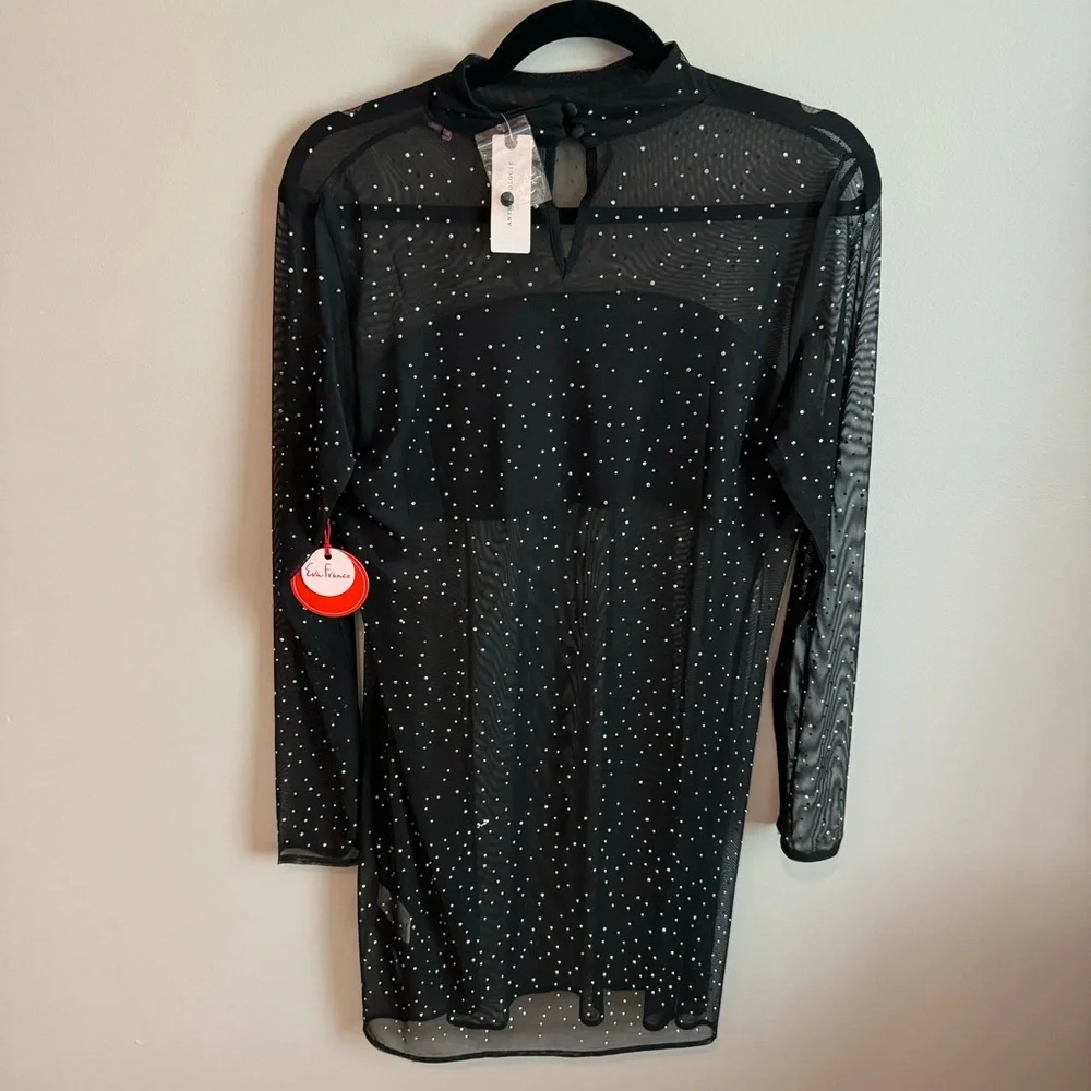 NWT Eva Franco Starlight Long-Sleeve Sheer‎ Tunic - Picture 10 of 10